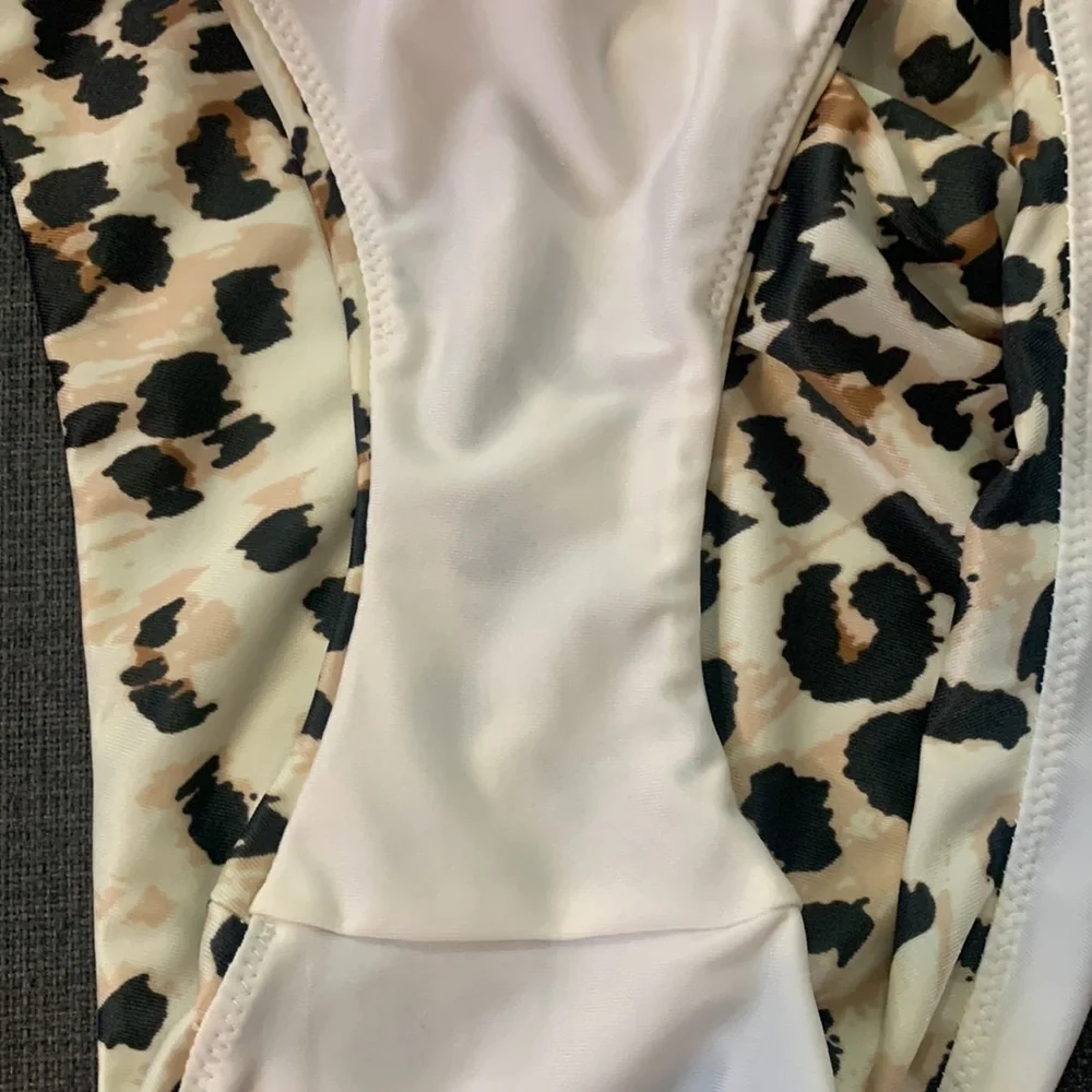 Aeria NEW Bikini Swim Bottom XL Animal Cheetah Leopard Print Beach Pool Cruise